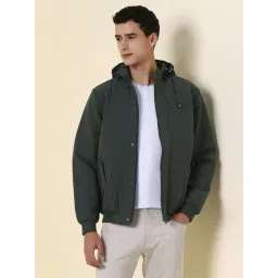 Allen Solly Green Regular Fit Hooded Jacket-picture-46