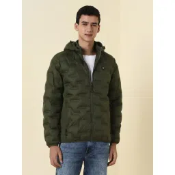 Allen Solly Green Regular Fit Quilted Hooded Jacket-picture-39