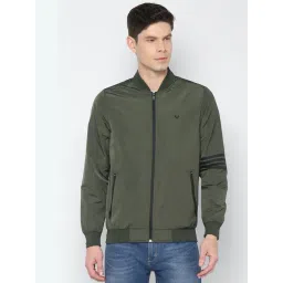 Allen Solly Green Regular Fit Striped Jacket-picture-45