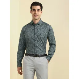 Allen Solly Green Slim Fit Printed Shirt-picture-12