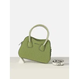 Allen Solly Green Striped Handbag-picture-32