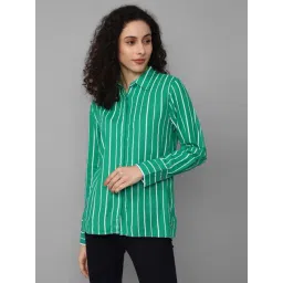 Allen Solly Green Striped Shirt-picture-20