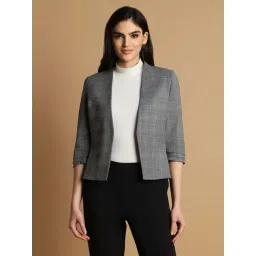 Allen Solly Grey Chequered Blazer-picture-36