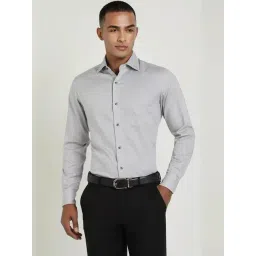 Allen Solly Grey Cotton Regular Fit Printed Shirt-picture-28