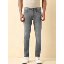 Allen Solly Grey Cotton Slim Fit Jeans-picture-24
