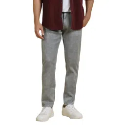 Allen Solly Grey Cotton Slim Fit Jeans-picture-17