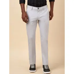 Allen Solly Grey Cotton Slim Fit Trousers-picture-42