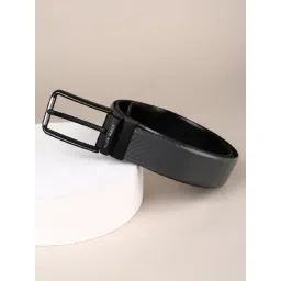 Allen Solly Grey Leather Waist Belt for Men-picture-38