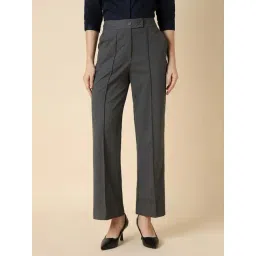 Allen Solly Grey Mid Rise Formal Trousers-picture-34