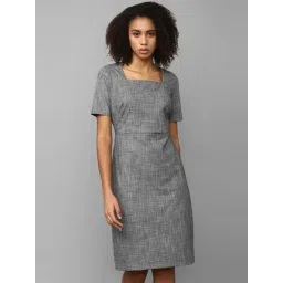 Allen Solly Grey Printed Shift Dress-picture-17