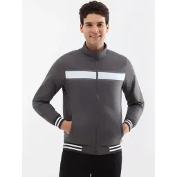 Allen Solly Grey Regular Fit Colour Block Jacket-picture-37