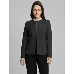 Allen Solly Grey Regular Fit Formal Blazer-picture-44