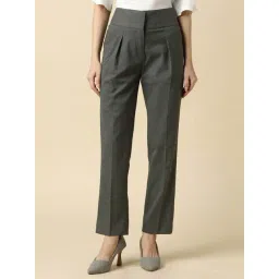 Allen Solly Grey Regular Fit Trousers-picture-42