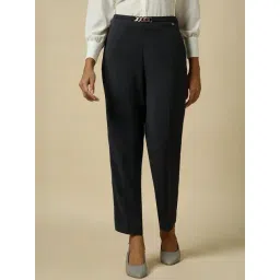 Allen Solly Grey Regular Fit Trousers-picture-28