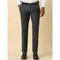 Allen Solly Grey Slim Fit Texture Trousers-picture-29