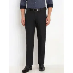 Allen Solly Grey Slim Fit Texture Trousers-picture-38