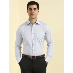 Allen Solly Grey Slim Fit Textured Shirt-picture-26