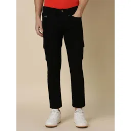 Allen Solly Jet Black Slim Fit Jogger Jeans-picture-27