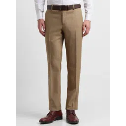 Allen Solly Khaki Slim Fit Trousers-picture-32