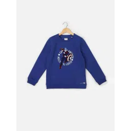 Allen Solly Kids Blue Embellished Full Sleeves Sweatshirt-picture-21