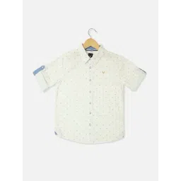 Allen Solly Kids Cream Cotton Printed Full Sleeves Shirt-picture-24