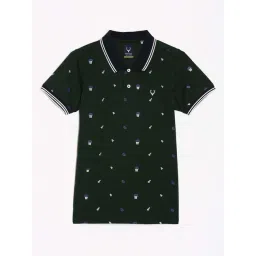 Allen Solly Kids Green Printed Polo T-Shirt-picture-21