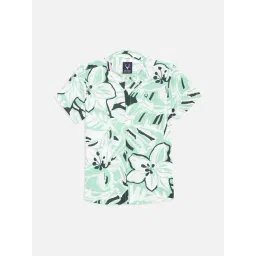 Allen Solly Kids Green Printed Regular Fit Shirt-picture-34
