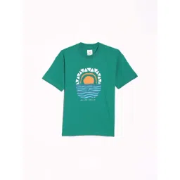 Allen Solly Kids Green Printed Regular Fit T-Shirt-picture-43