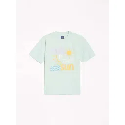 Allen Solly Kids Green Printed Regular Fit T-Shirt-picture-36