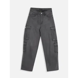 Allen Solly Kids Grey Regular Fit Jeans-picture-24