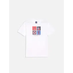 Allen Solly Kids White Printed Regular Fit T-Shirt-picture-45