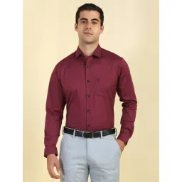 Allen Solly Maroon Cotton Slim Fit Shirt-picture-24