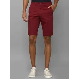 Allen Solly Maroon Cotton Slim Fit Shorts-picture-36