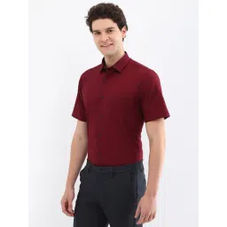 Allen Solly Maroon Cotton Slim fit Solid Shirts image 3