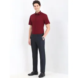 Allen Solly Maroon Cotton Slim fit Solid Shirts image 5