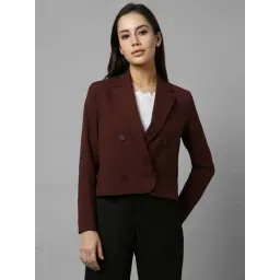 Allen Solly Maroon Regular Fit Blazer-picture-43