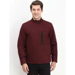 Allen Solly Maroon Regular Fit Jacket-picture-27