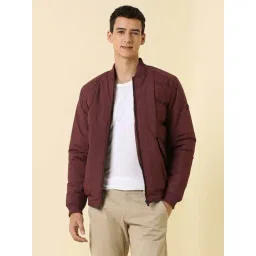 Allen Solly Maroon Regular Fit Jacket-picture-30