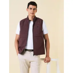 Allen Solly Maroon Regular Fit Jacket-picture-10