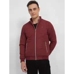 Allen Solly Maroon Regular Fit Quilted Jacket-picture-39