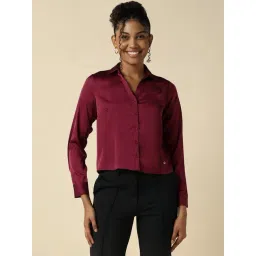 Allen Solly Maroon Regular Fit Shirt-picture-48