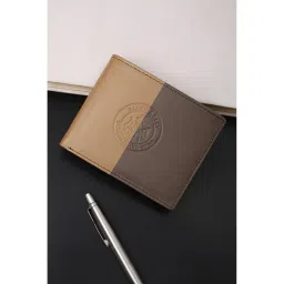 Allen Solly Men Beige Colorblock Leather Wallet-picture-24