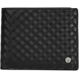 allen solly Men Black Check Genuine Leather Wallet-picture-16