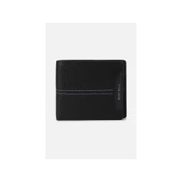 Allen Solly Men Black Textured Genuine Leather Wallet-picture-39