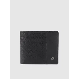 Allen Solly Men Black Textured Leather Two Fold Wallet-picture-31