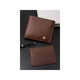 Allen Solly Men Brown Solid Genuine Leather Wallet-picture-14