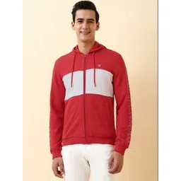 Allen Solly Men Colourblocked Hooded Sweatshirt-picture-12
