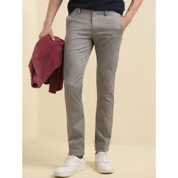 Allen Solly Men Cotton Ultra Mid-Rise Slim Fit Trousers-picture-22