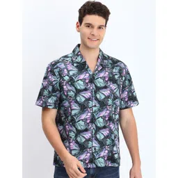 Allen Solly Men Cuban Collar Conversational Printed Cotton Casual Shirt-picture-15