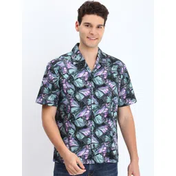 Allen Solly Men Cuban Collar Conversational Printed Cotton Casual Shirt-picture-38